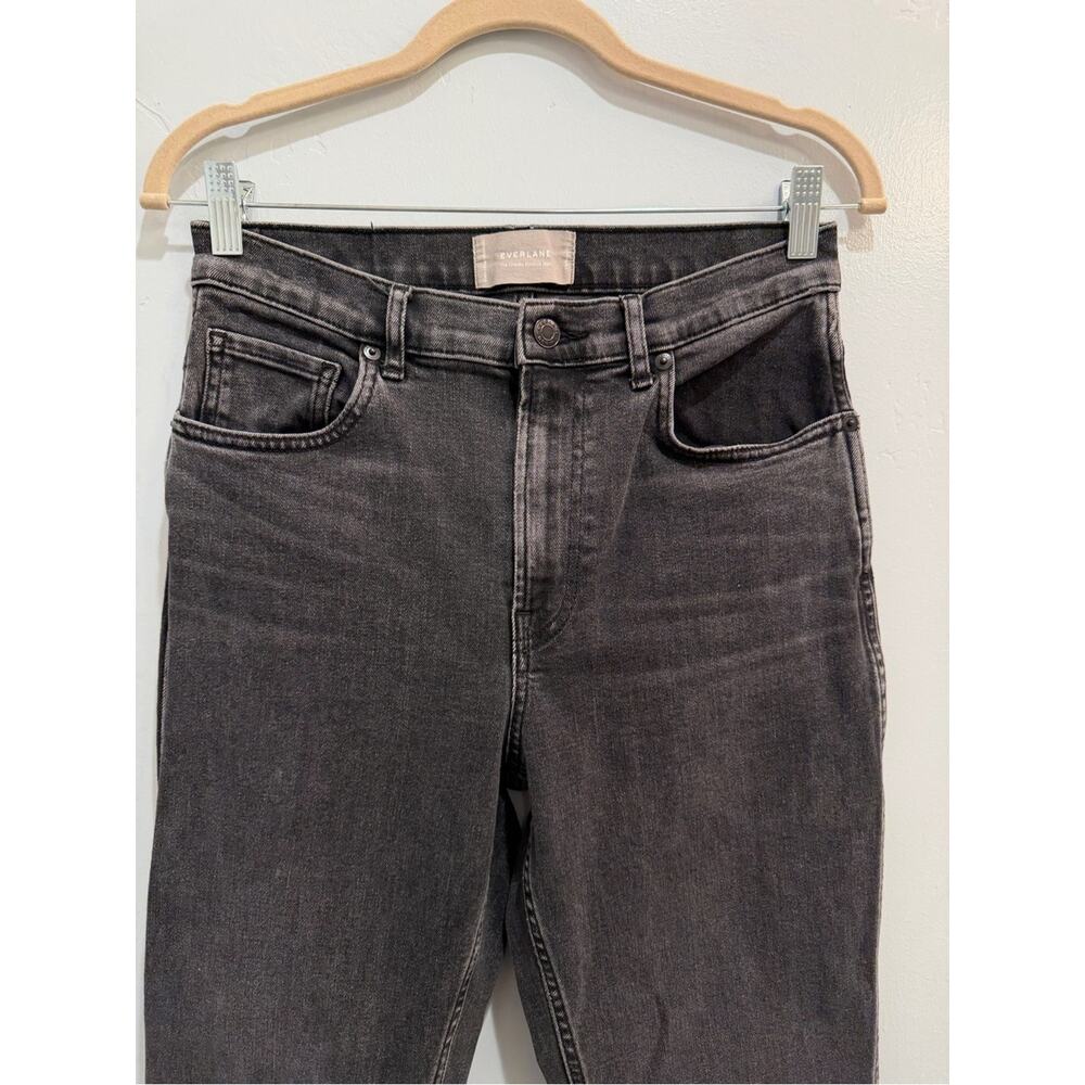 Everlane THE ORIGINAL CHEEKY JEAN Bootcut Washed Black High Rise Cropped Size 29 - Picture 4 of 9